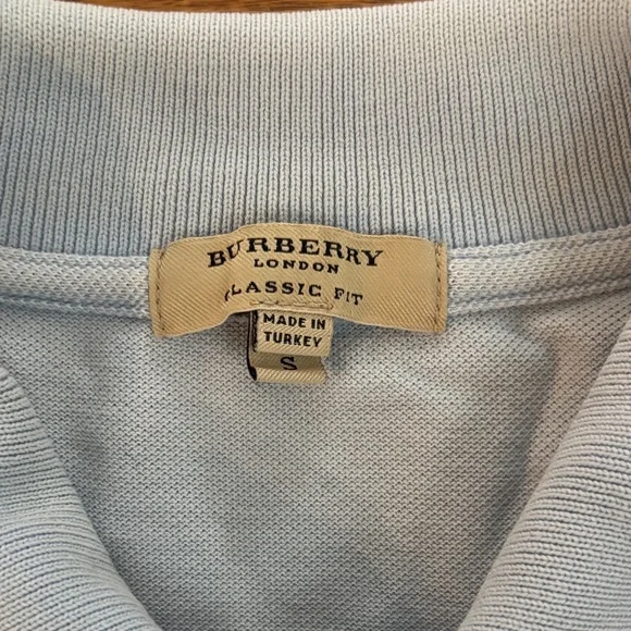 Burberry Sky Blue Polo Shirt - Picture 2 of 8